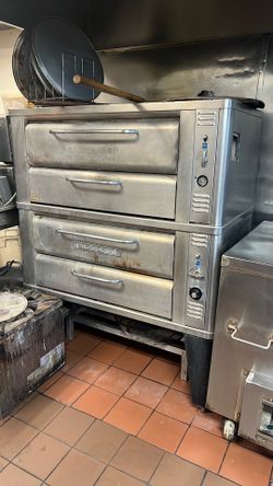 commercial double-deck gas pizza