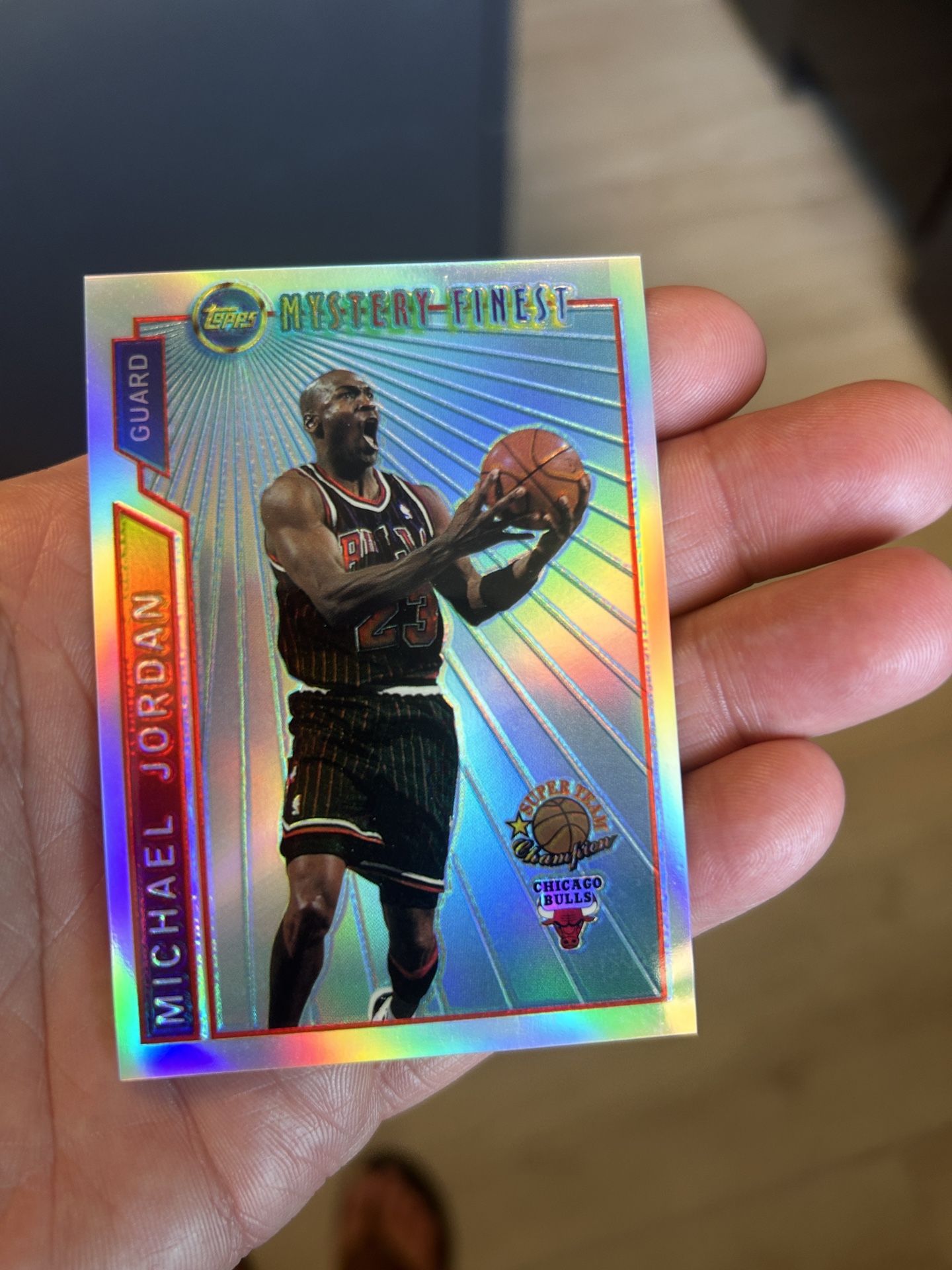 1996 Topps Mystery Finest Michael Jordan Refractor M14 Mint