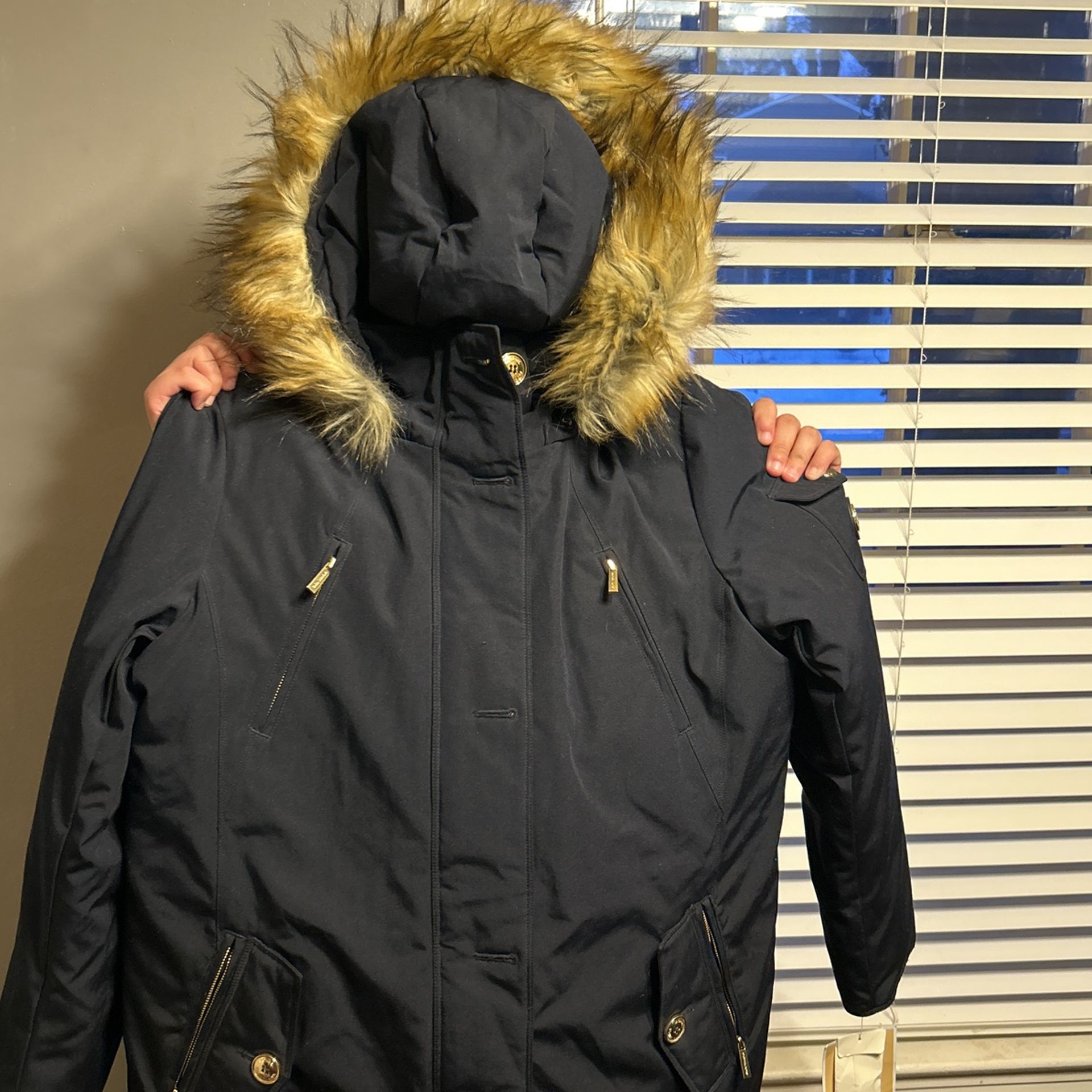 Navy Blue Michael Kors winter coat