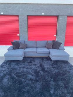 Gray Double Chaise Sectional Couch CAN DELIVER🚚