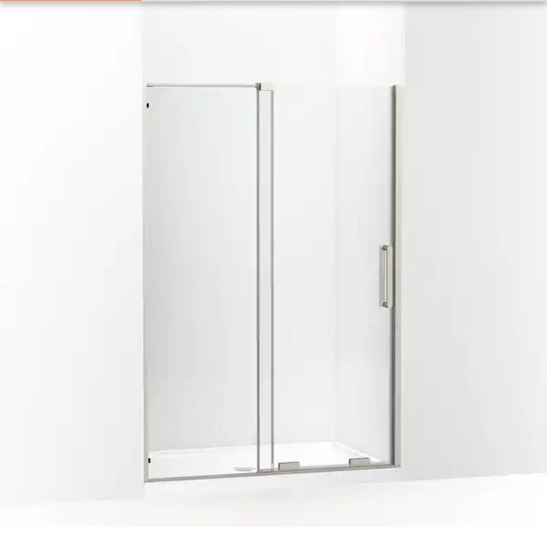 KOHLER Echelon 44-48 in. W x 72 in. H Sliding Frameless Shower Door in Anodized Brushed Nickel