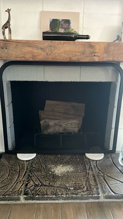 Deco Metal Fireplace Screen