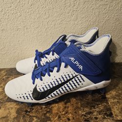 New Nike Alpha Menace Pro 2 Men's Size 12 Football Cleats White Blue BV3945-101