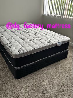 Mattress on sale.     Queen size mattress pillow top 12”.    New mattress in a plastic sealed.  We offer same day delivery