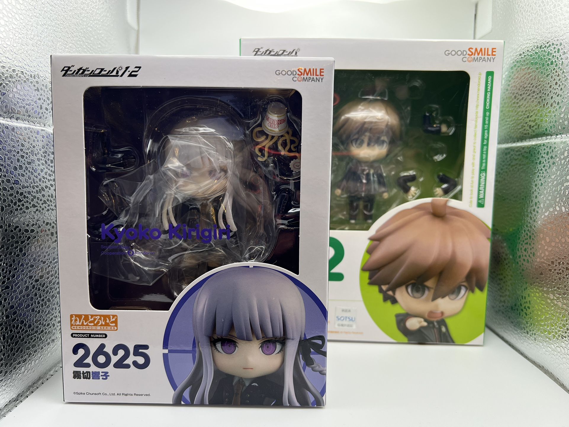 Danganronpa Nendoroids #352 Makoto Naegi (USED) & #2625 Kyoko Kirigiri (NEW)