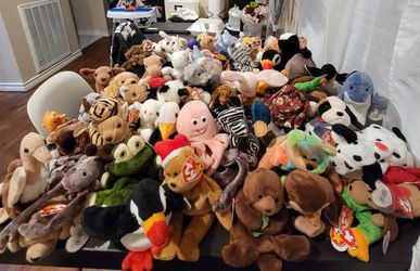61 Beanie Babies All From 1996,  1997 And Some From 1993