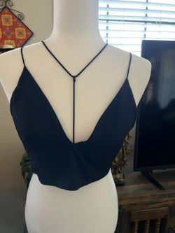 Black Top With V Neckline
