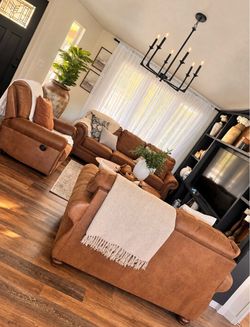 Brown sofa set