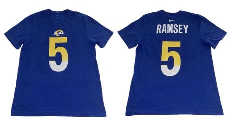 Los Angeles Rams #5 Ramsey Nike Blue T Shirt Jersey Mens Large New