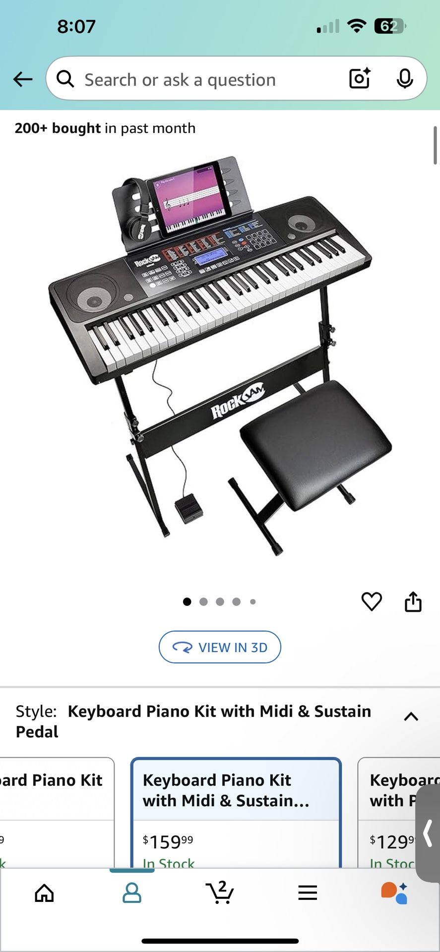 RockJam 61 key Piano Set