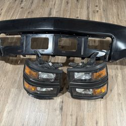 Front Bumper And Headlights 