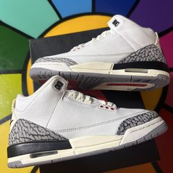 Nike Air Jordan 3 White Cement Size 6.5Y 