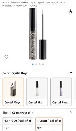 New NYX LIQUID CRYSTAL BLACK GLITTER LINER