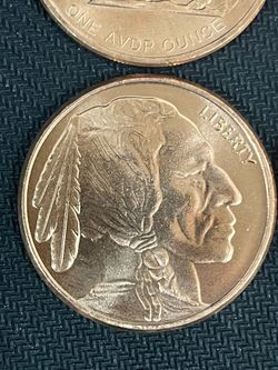 1 ounce of copper Buffalo Nickel coins 15