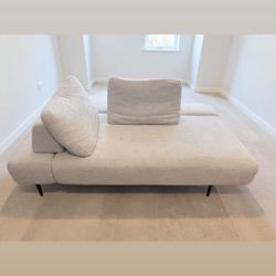 Divan Mist Gray Left Chaise Lounge