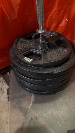 Dumbbells plus weights and bar