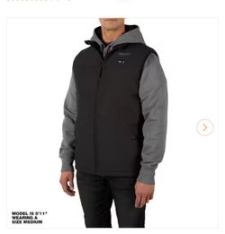 Men's X-Large M12 12-Volt Lithium-Ion Cordless AXIS Black Heated Quilted Vest (Vest Only)