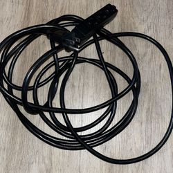 15Ft Black 3 Outlet Grounded Indoor Extension Cord