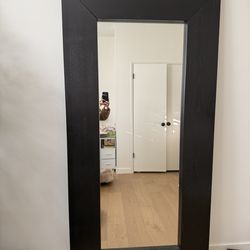 Large Black Full-Length Floor Mirror (37” x 74”)