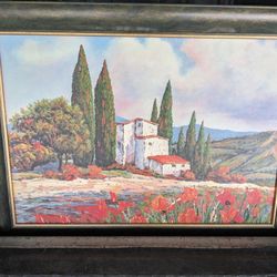 Tuscany Oil On Painters Board Painting 