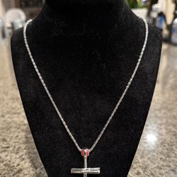Baseball/ bats Cross Necklace 