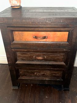 Wooden dresser and nightstand