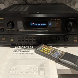 High Power Denon Stereo or Surround Receiver with Remote