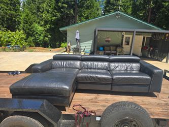 Modern leather sofa