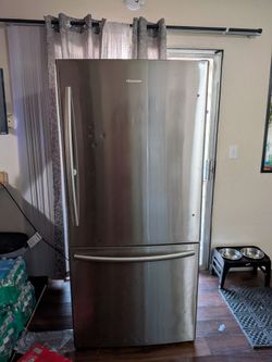 Hisense Stainless Steel Bottom Freezer Refrigerator