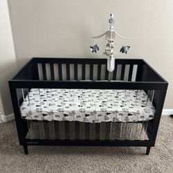 Delta Children Bowie 4 in 1 Convertible Acrylic Baby Crib