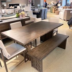 Beautiful Dining Tables - 4 Chairs With Bench Or 4-6 Chairs - SAME DAY DELIVERY - NO NEED CREDIT - WOOD TABLE - GLASS TABLE - ROUND Or SQUARE TABLES