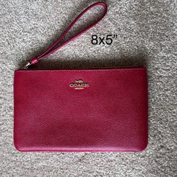  COACH RED wristlet NEW 