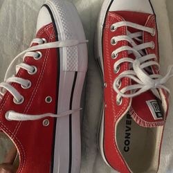 Red Converse Platform 