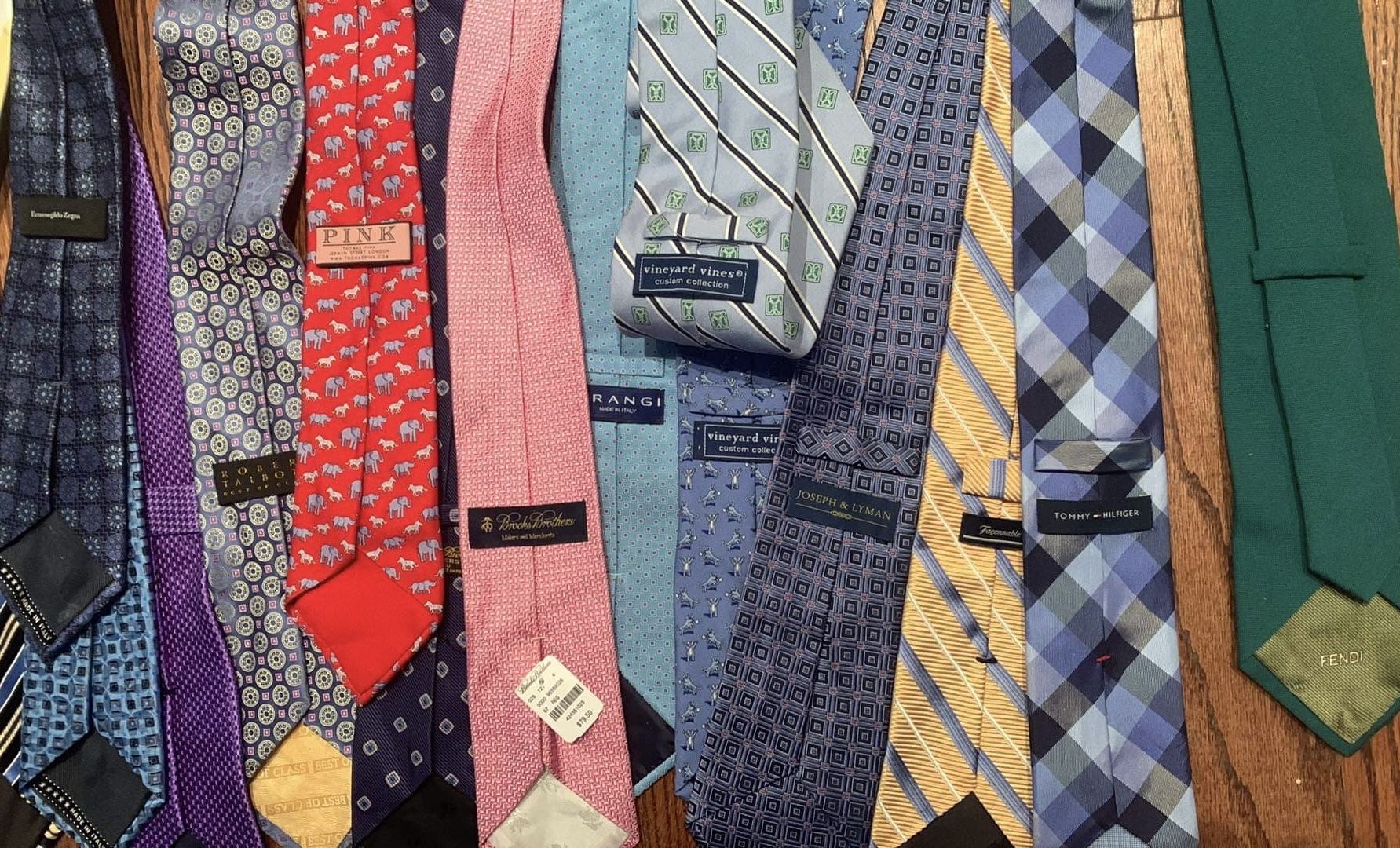 19 Very High End Ties | Majority Zegna Brand New Condition Robert Talbots Falconnable Fendi Frangi Etc