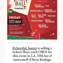 Jingle Ball Tickers For Sale