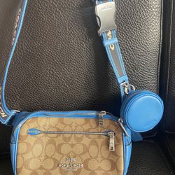 Authentic Coach Blue Crossbody Bag