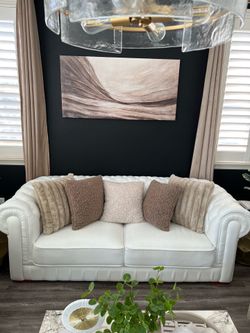 White loveseat