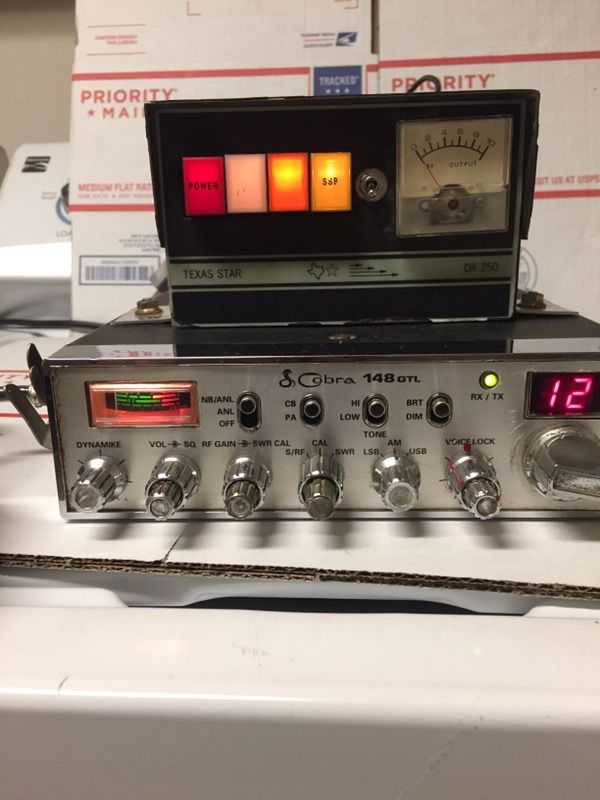 Cobra 148 GTL CB Radio TEXAS STAR DX250 Linear amp