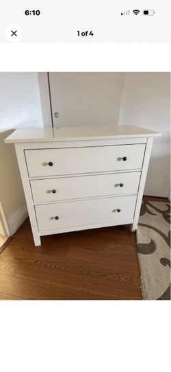 White IKEA 3 drawer dresser