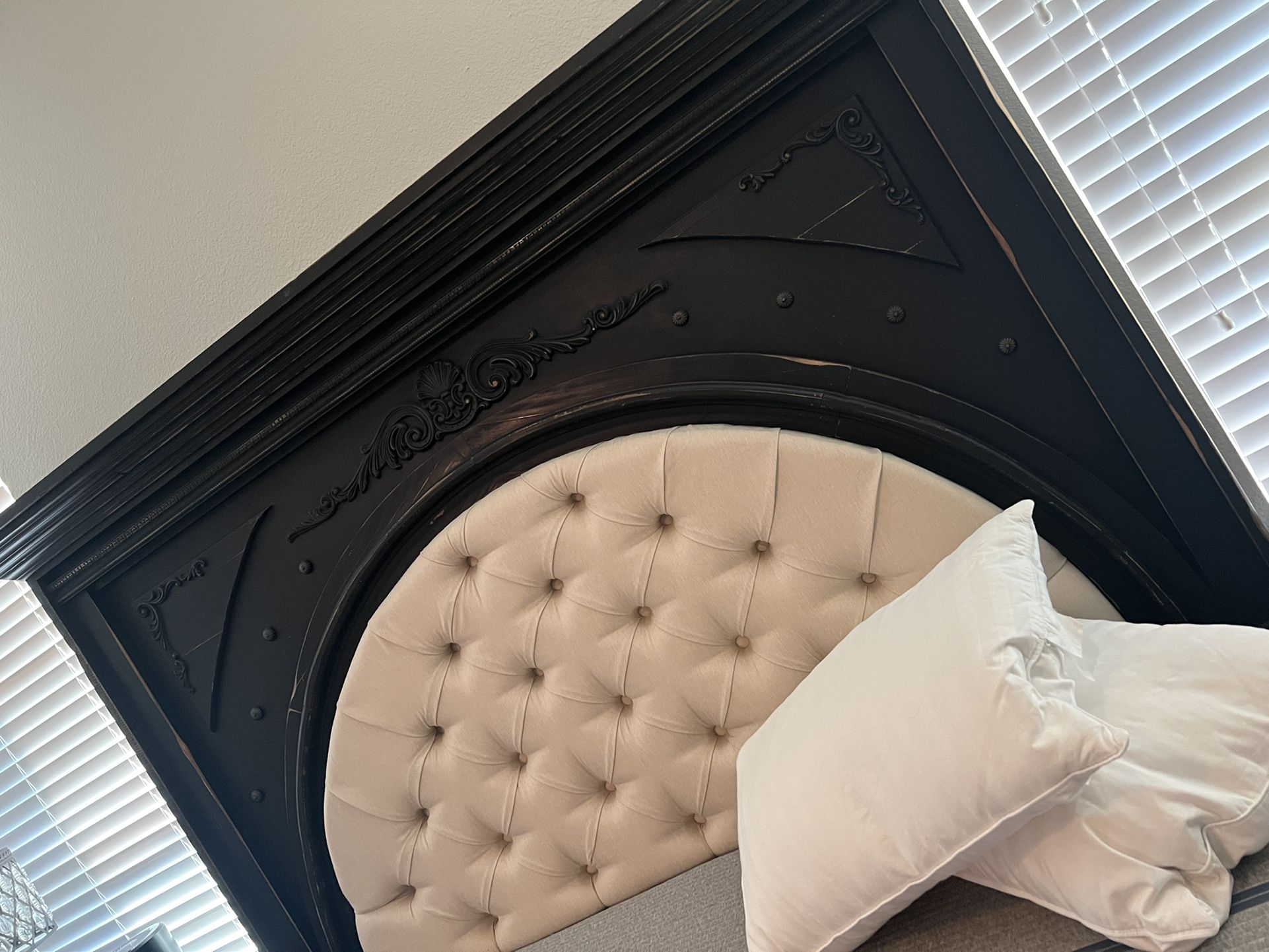 Solid Wood Upholstered Bed