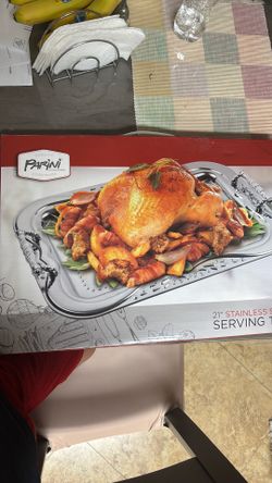 parini stainles steel serving tray