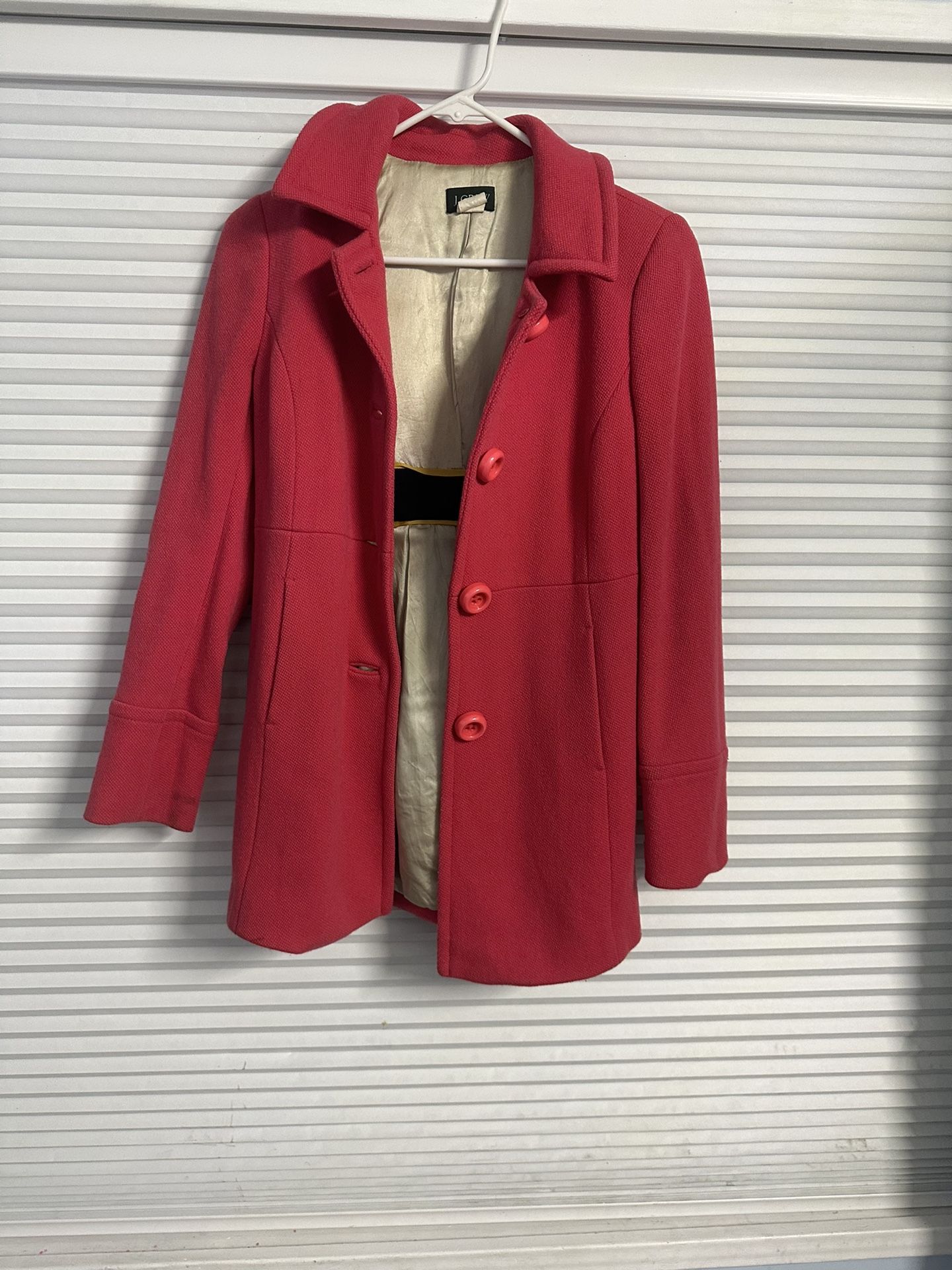 J Crew Coat Size S In Orange- Pink Color, Like New Condition Pick Up Near Monterey And Tully SJ Ca 95112