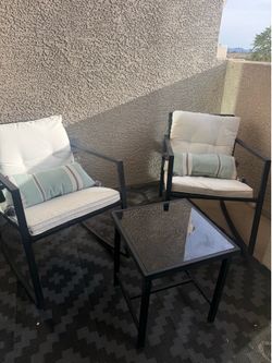 Rocking chairs and table