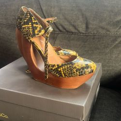 Snake Print Heels