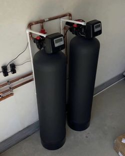 Dual Tank High Capacity Salt Free Water Conditioner System - High Quality with RO Alkaline Kitchen Filter