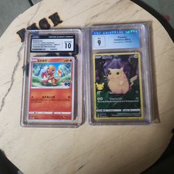 2 Graded Pokemon Cards