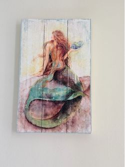 Wooden Mermaid Art