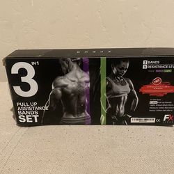FX FFEXS 3 In 1 Pull Up Assistance Bands Set Heavy Medium Light