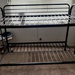black metal twin-over-twin bunk bed