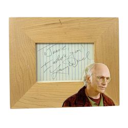 Framed Larry David Autograph